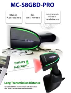 MC-S8GBD Pro wireless barcode scanner